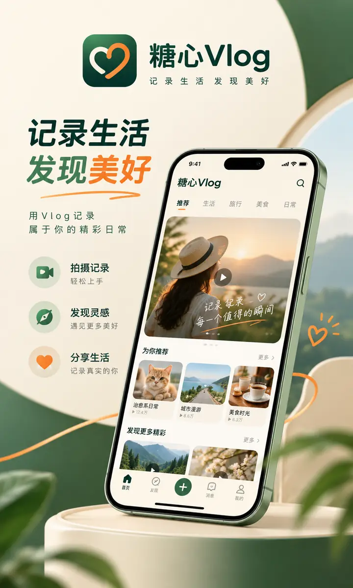 糖心Vlog移动端阅读界面竖向视觉